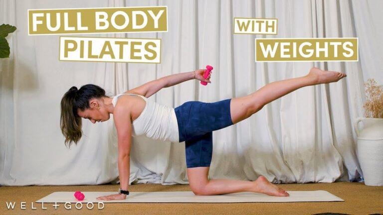 18 Minute Full Body Pilates Workout with Weights | Good Moves | Well+Good
