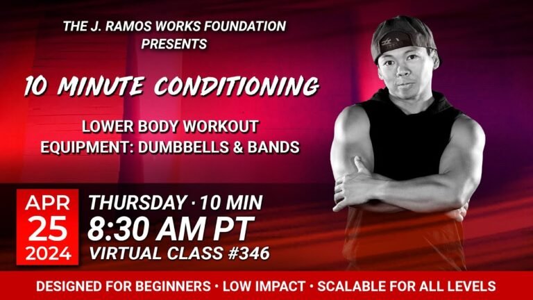 Virtual 10 Minute Conditioning - Lower body workout (04/25/2024) - 8:30 AM PT